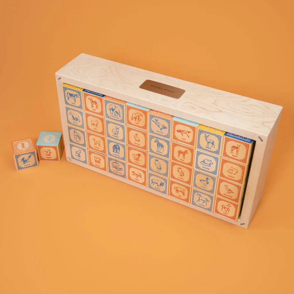 Uncle Goose Legacy ABC Blocks with Maple Box