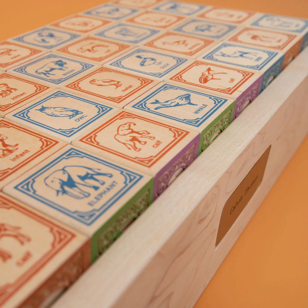 Uncle Goose Legacy ABC Blocks with Maple Box