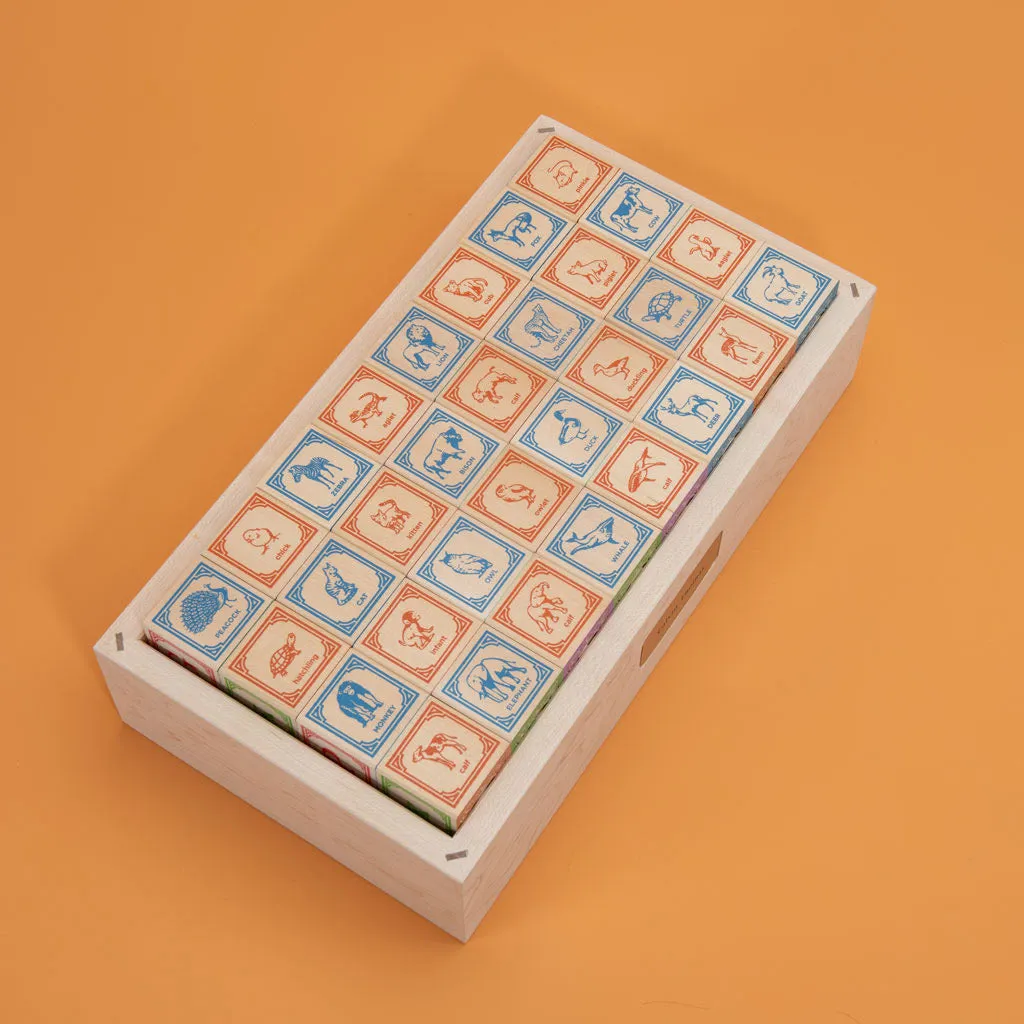 Uncle Goose Legacy ABC Blocks with Maple Box