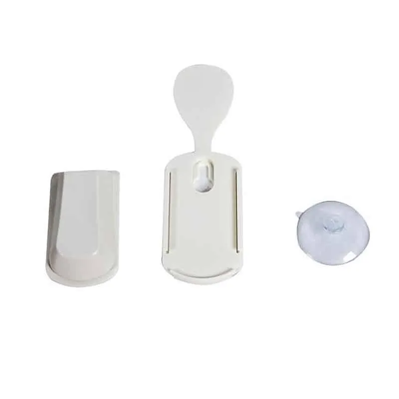 Universal Portable Suction Cup Mounted Plastic Spoon Holder