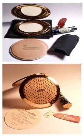 Unused compacts vintage Stratton set