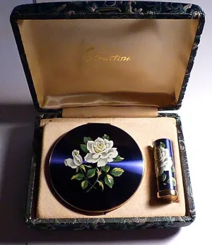 Unused compacts vintage Stratton set