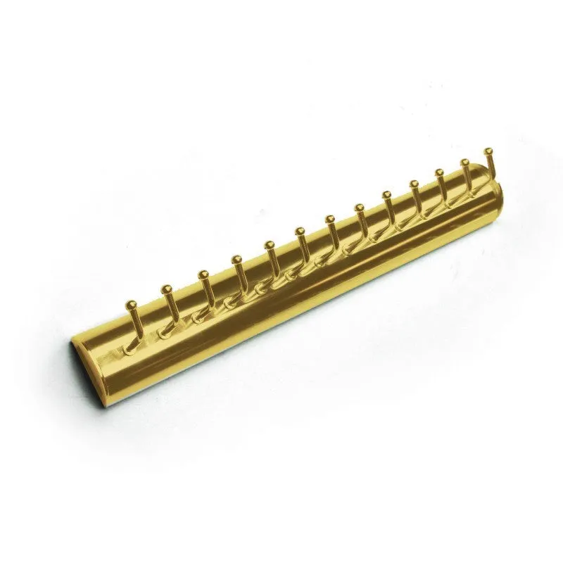 Veda Tie Rack in Polished Brass