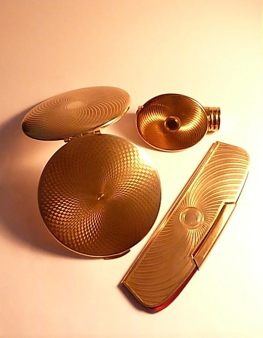 Vintage Kigu compact / cased vanity set vintage birthday gifts for her 1960s