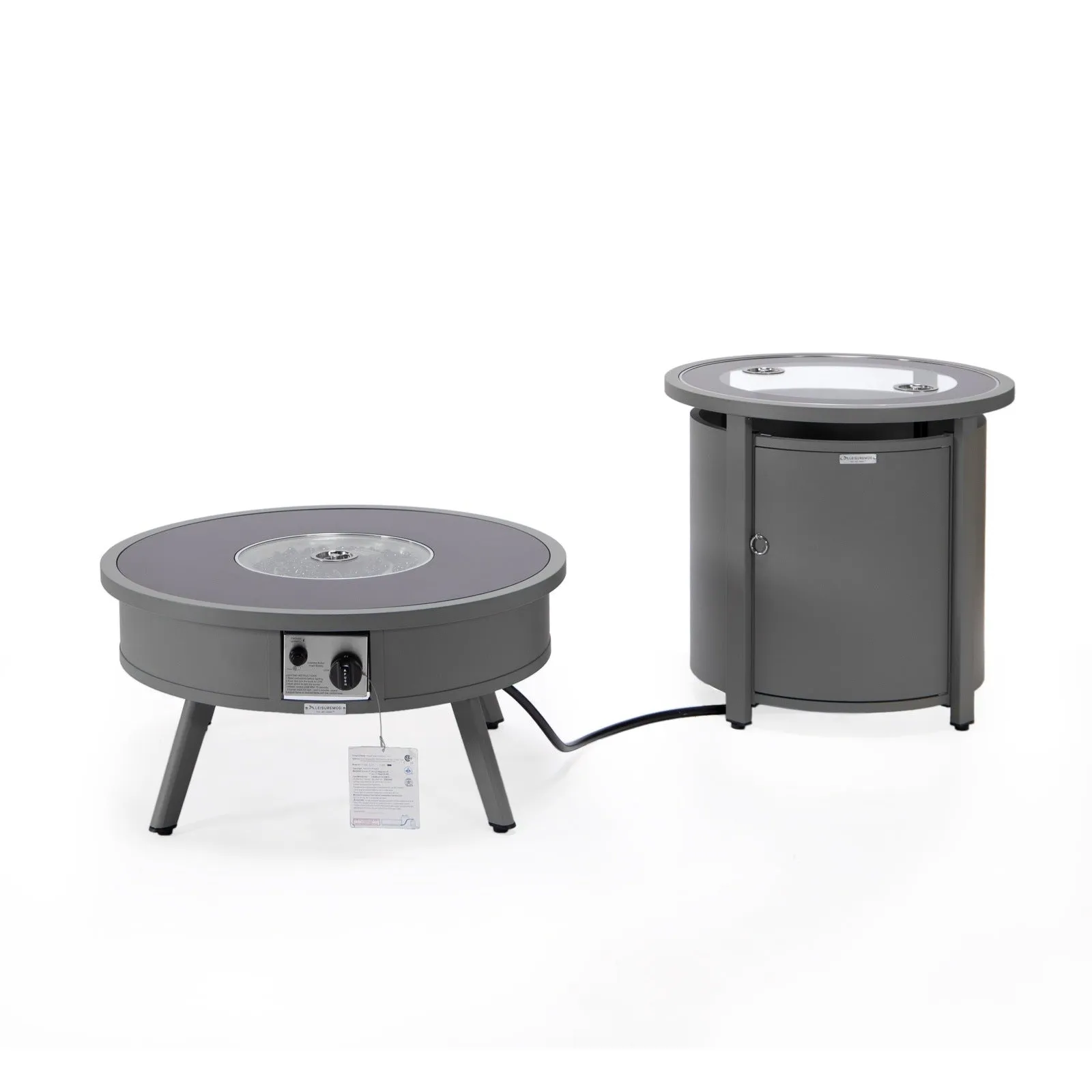 Walbrooke Outdoor Patio Round Fire Pit and Tank Holder