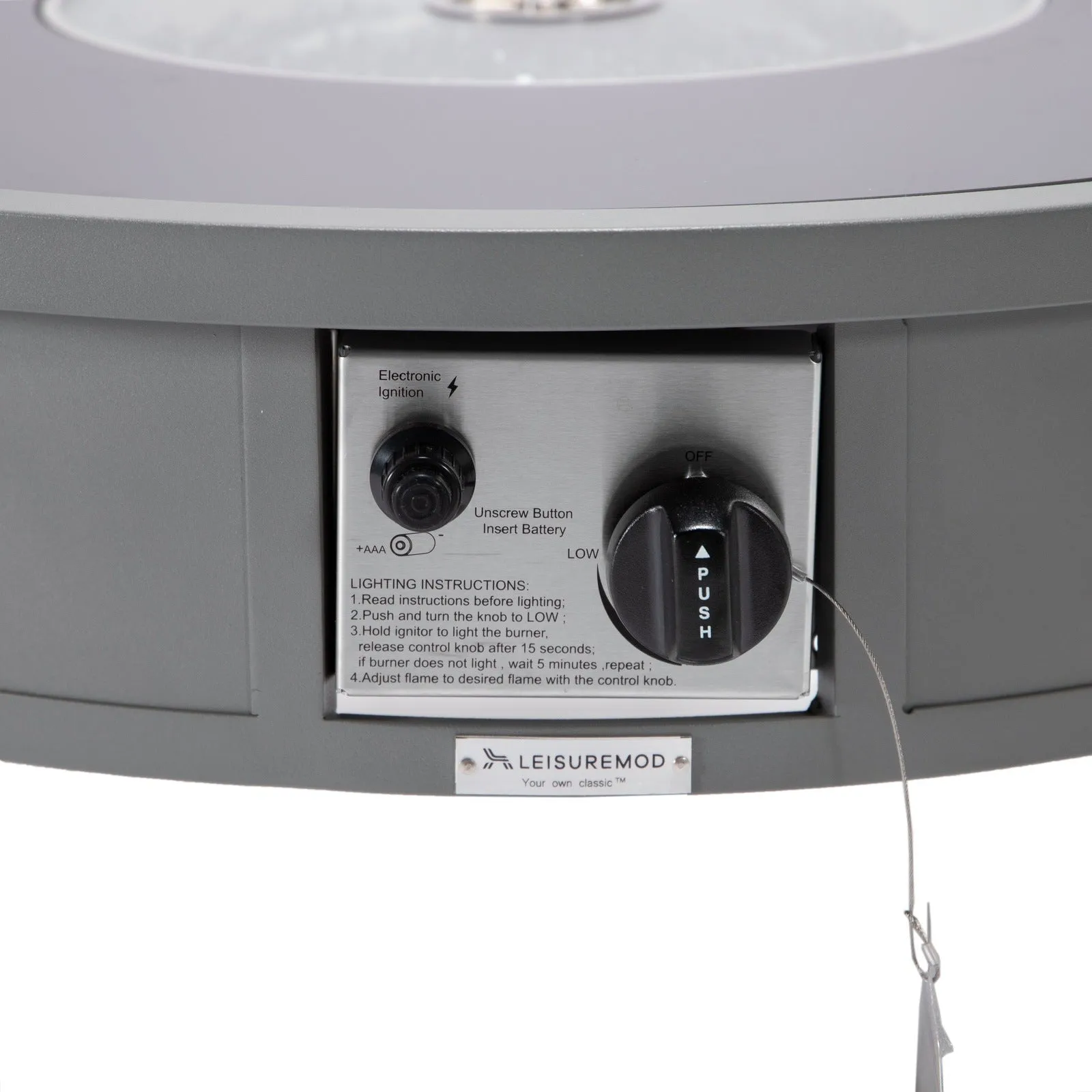 Walbrooke Outdoor Patio Round Fire Pit and Tank Holder