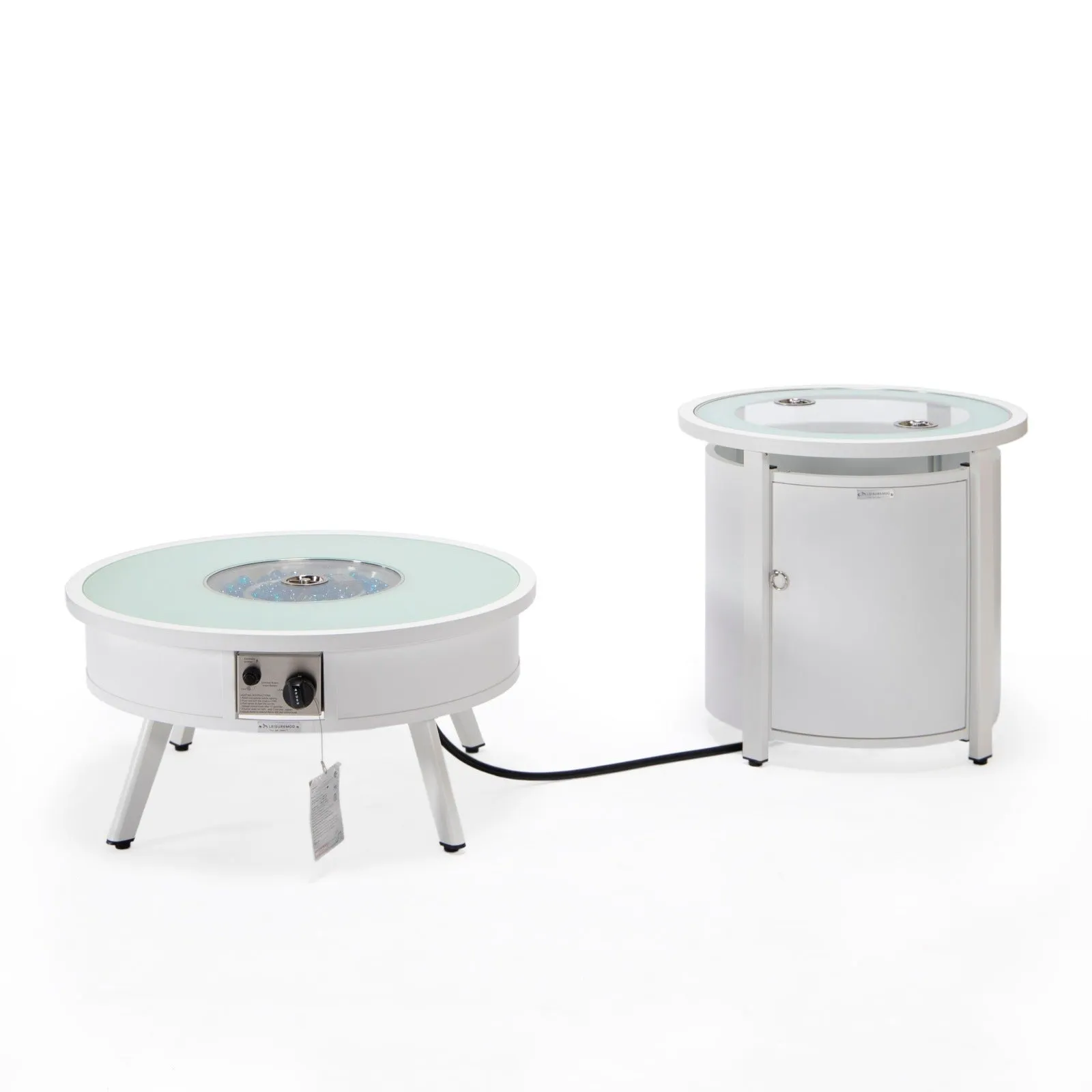 Walbrooke Outdoor Patio Round Fire Pit and Tank Holder