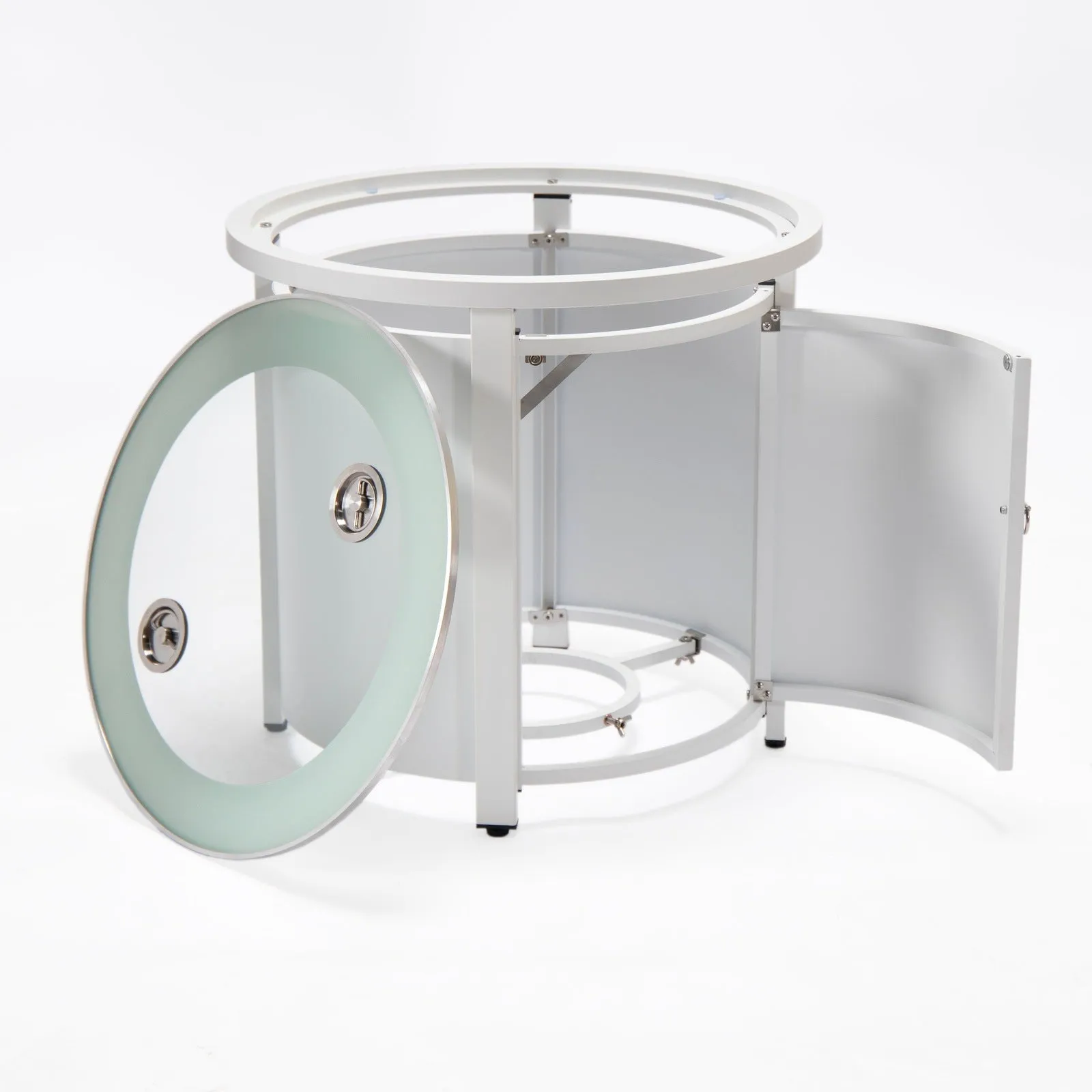 Walbrooke Outdoor Patio Round Fire Pit and Tank Holder