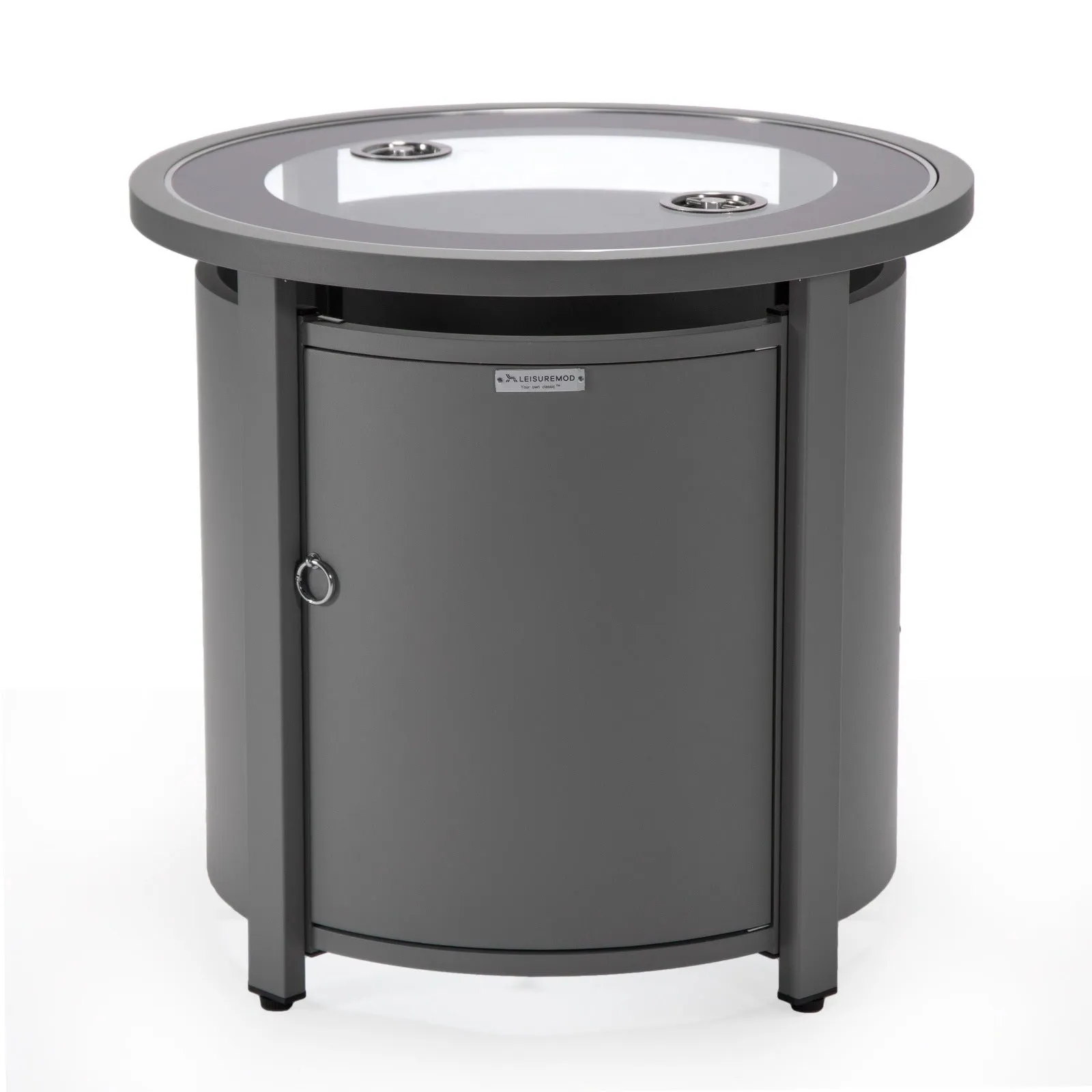 Walbrooke Outdoor Patio Round Fire Pit and Tank Holder