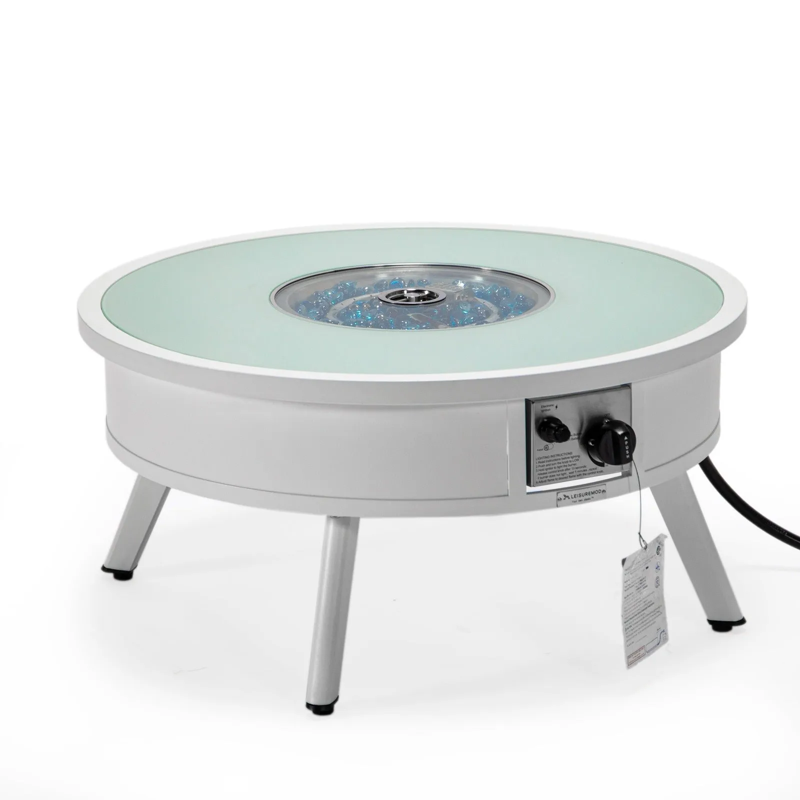 Walbrooke Outdoor Patio Round Fire Pit and Tank Holder