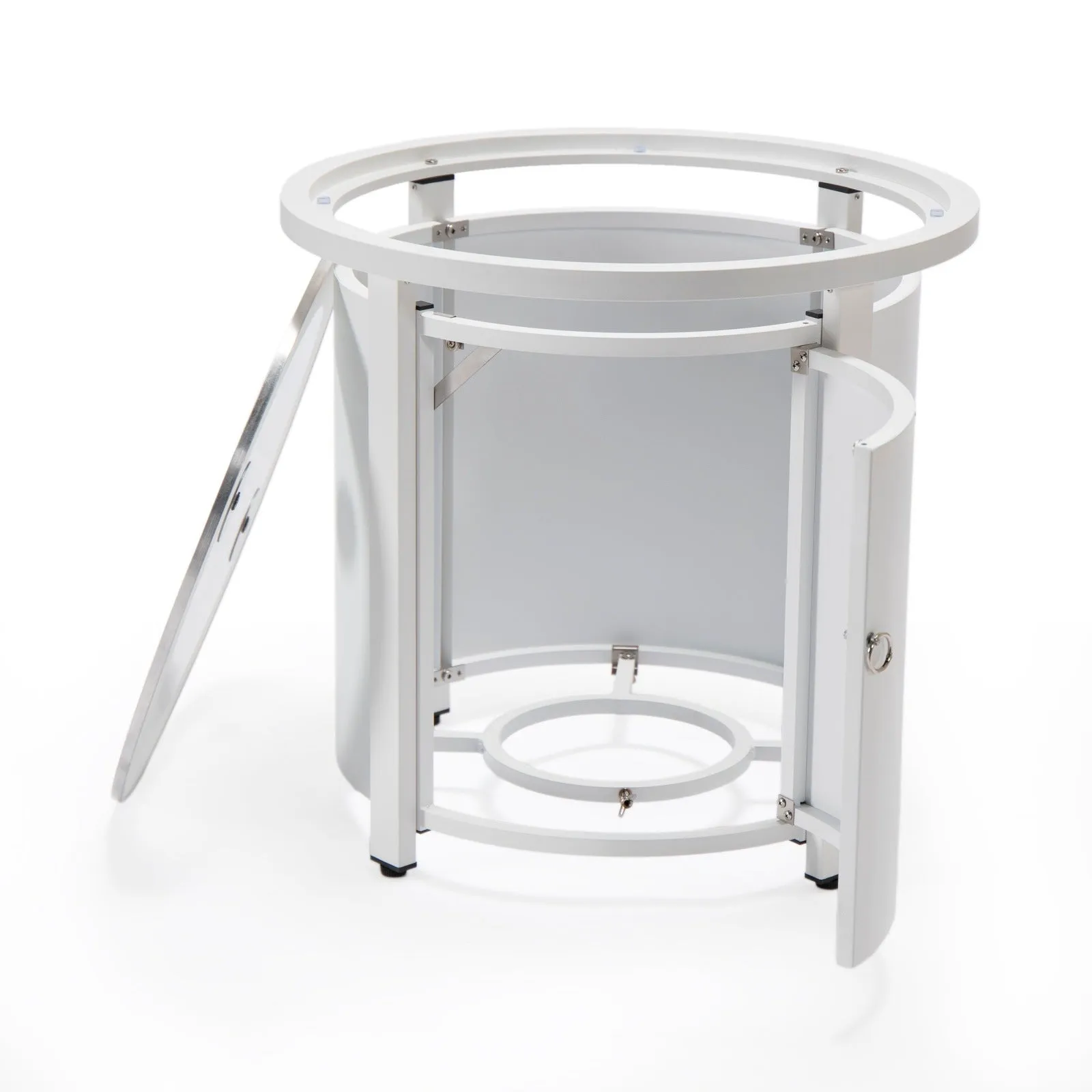 Walbrooke Outdoor Patio Round Fire Pit and Tank Holder