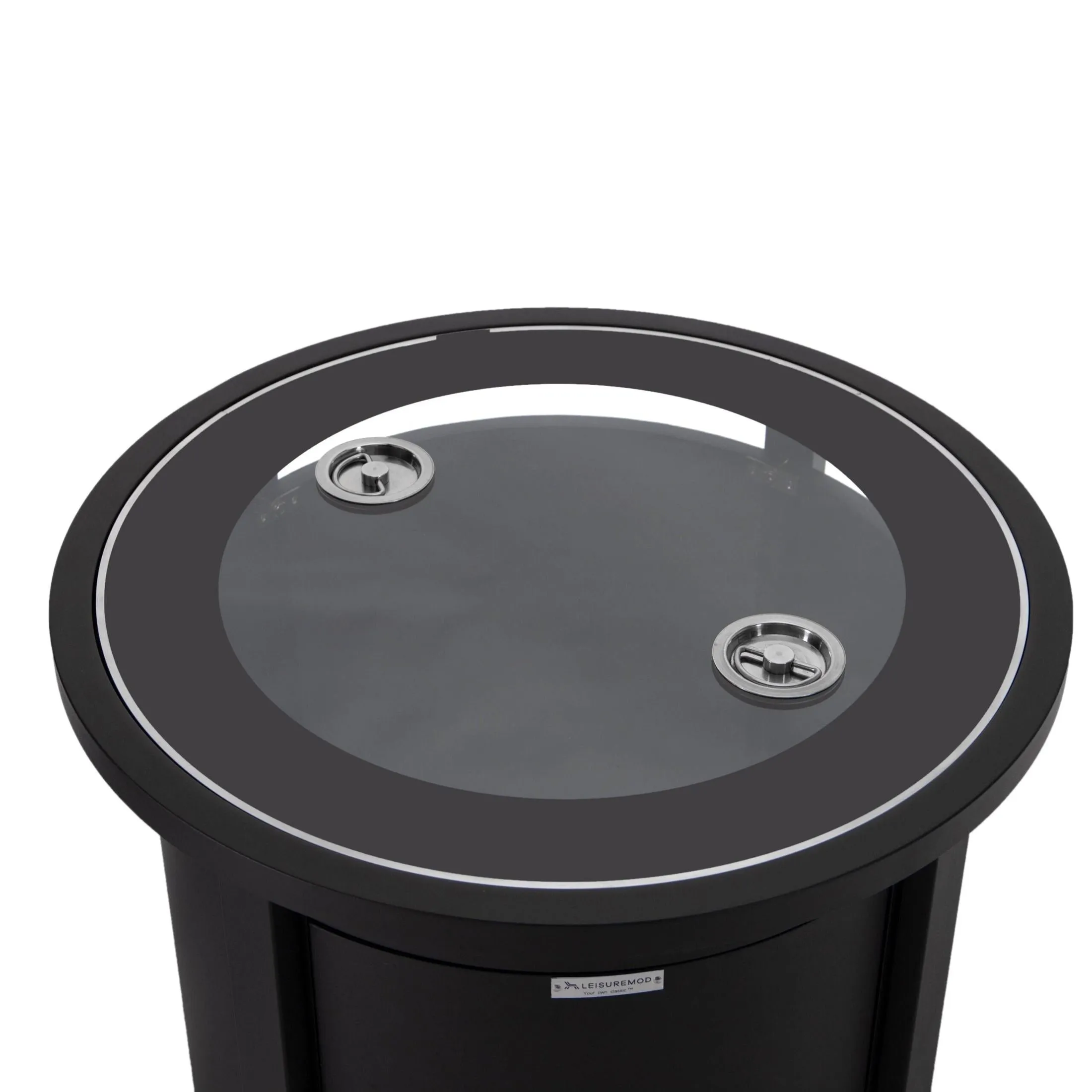Walbrooke Outdoor Patio Round Fire Pit and Tank Holder