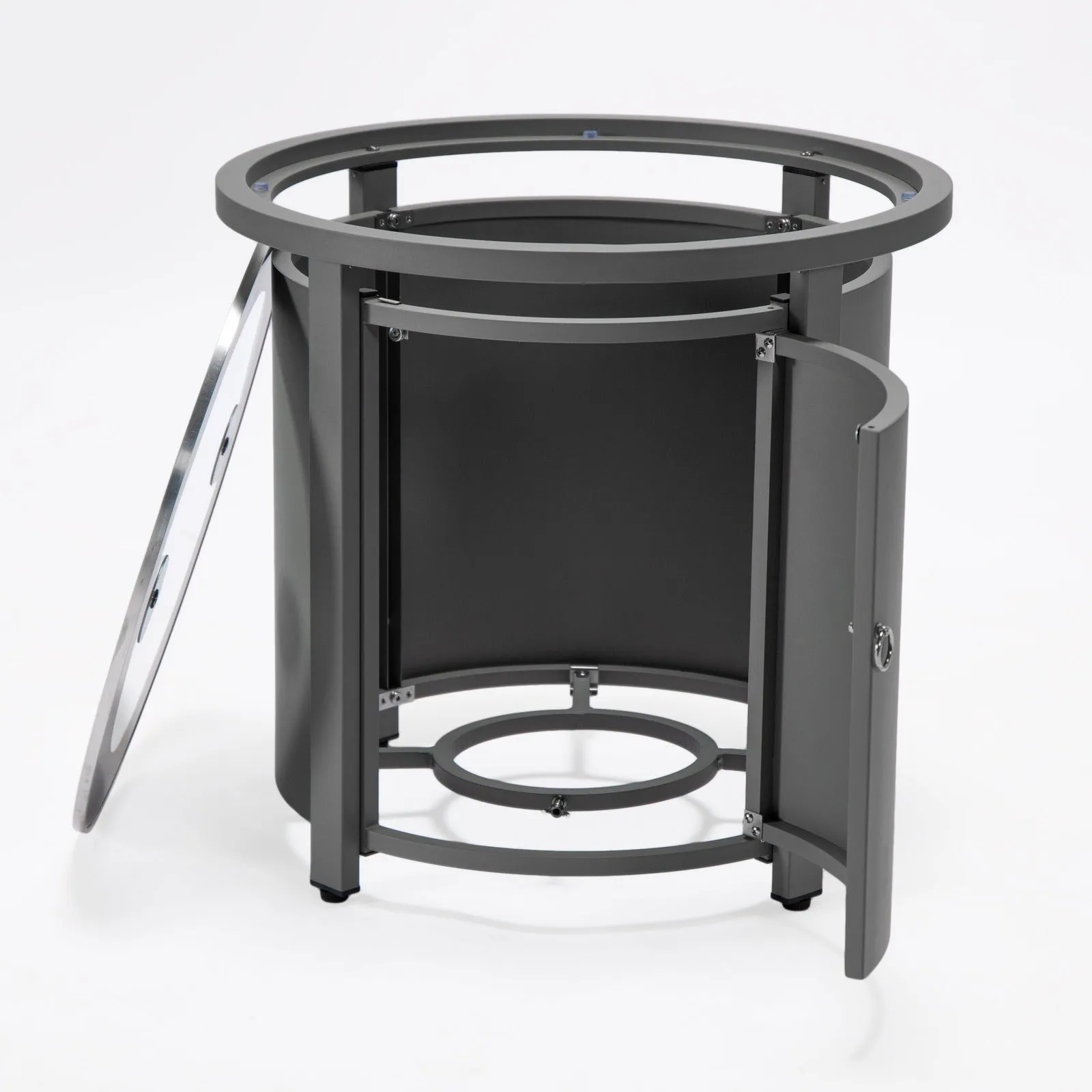 Walbrooke Outdoor Patio Round Fire Pit and Tank Holder