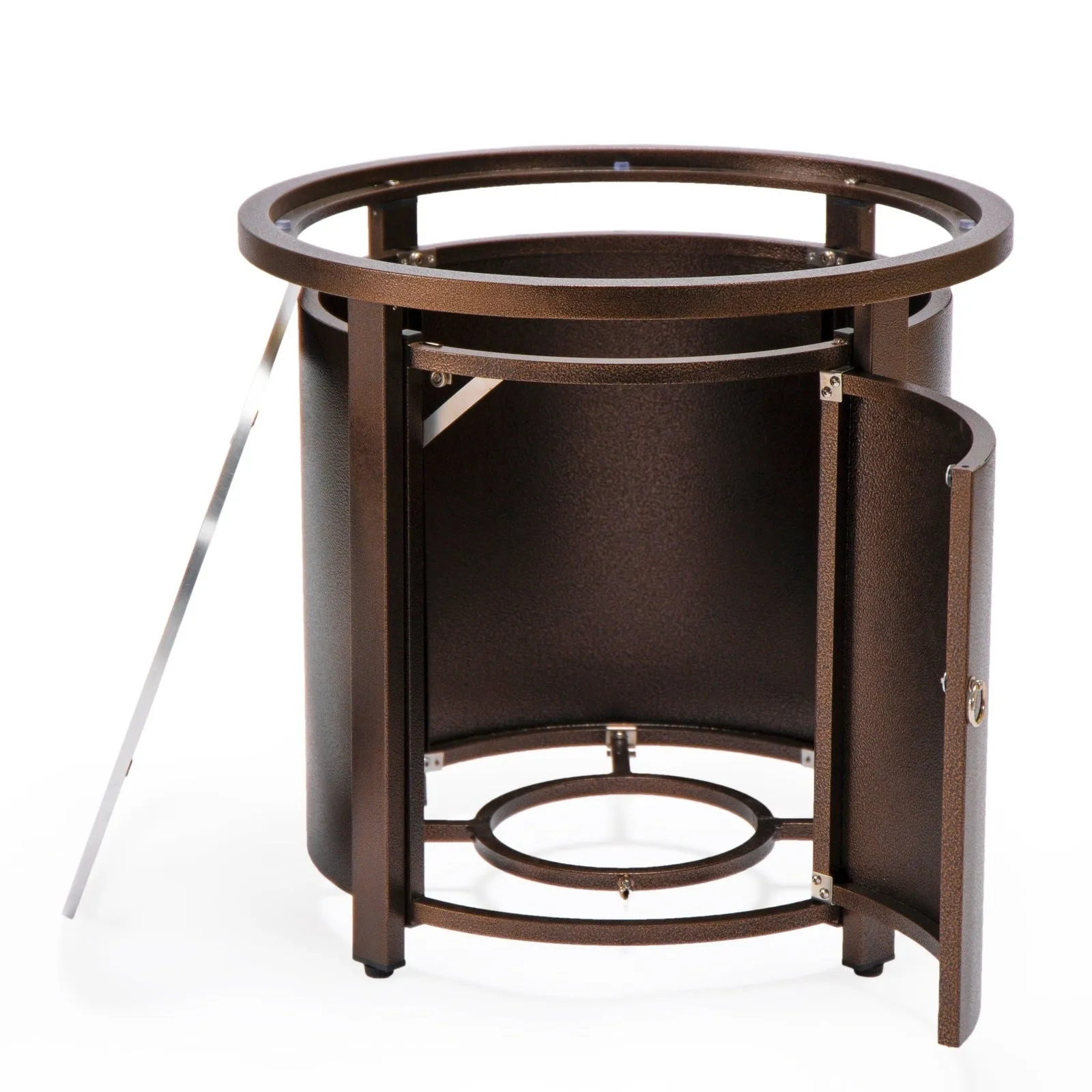 Walbrooke Outdoor Patio Round Fire Pit and Tank Holder