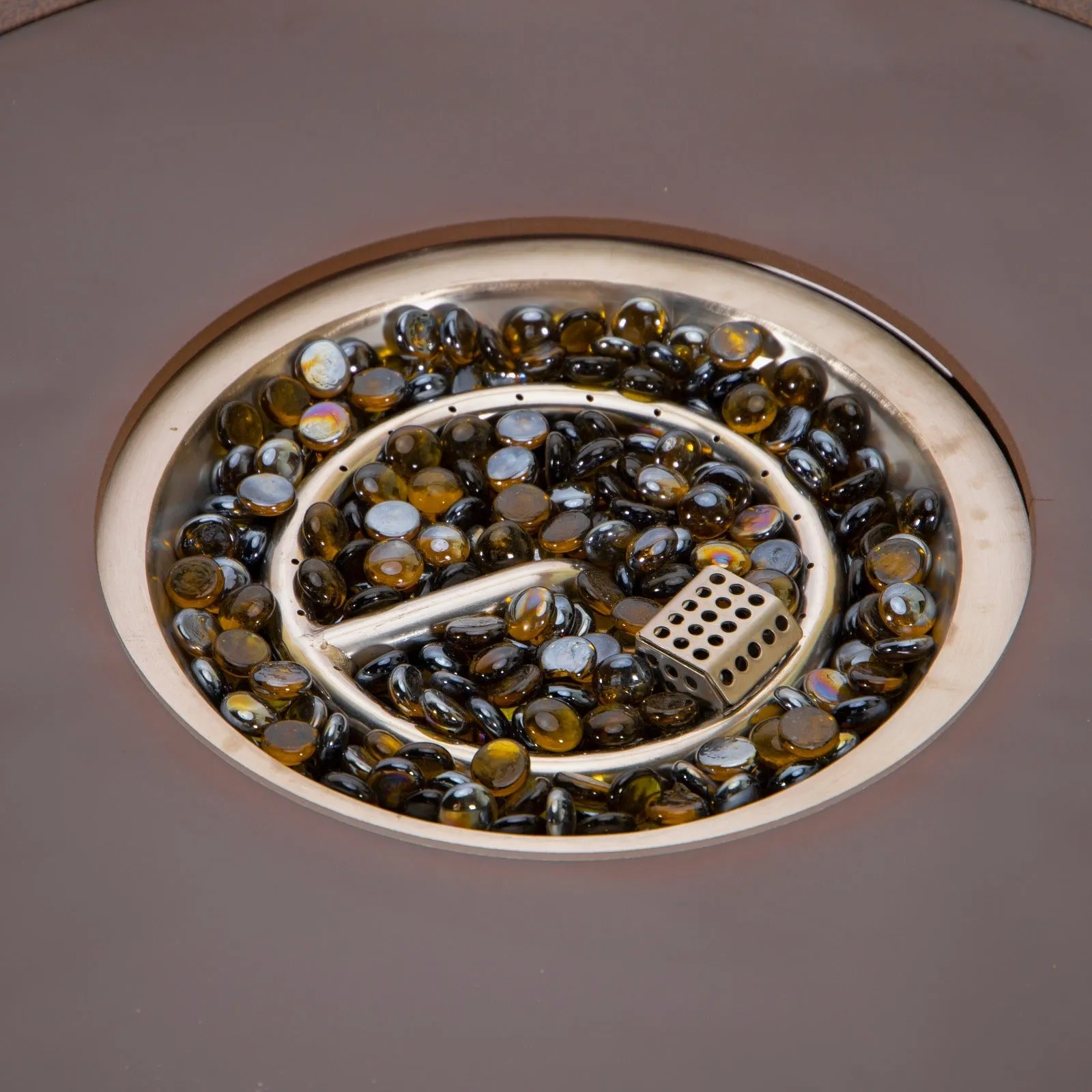 Walbrooke Outdoor Patio Round Fire Pit and Tank Holder