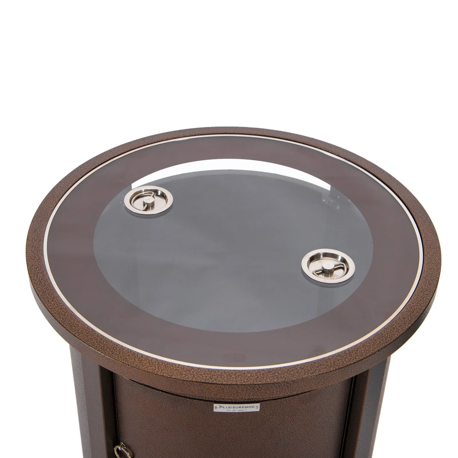 Walbrooke Outdoor Patio Round Fire Pit and Tank Holder