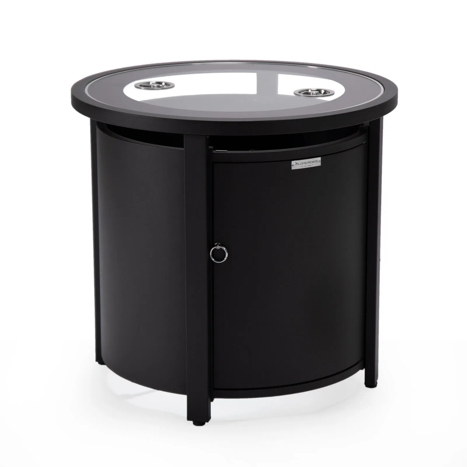 Walbrooke Outdoor Patio Round Fire Pit and Tank Holder