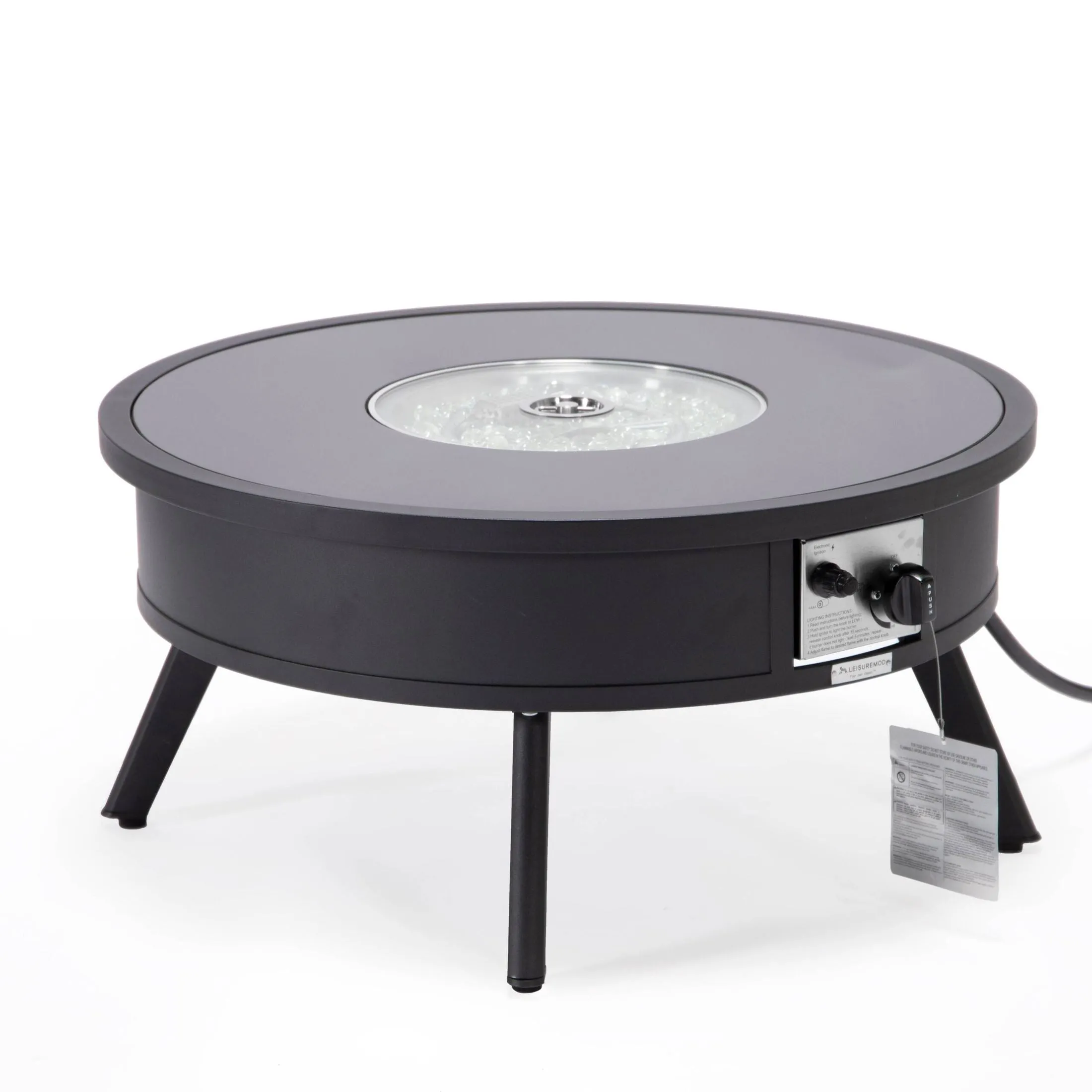 Walbrooke Outdoor Patio Round Fire Pit and Tank Holder