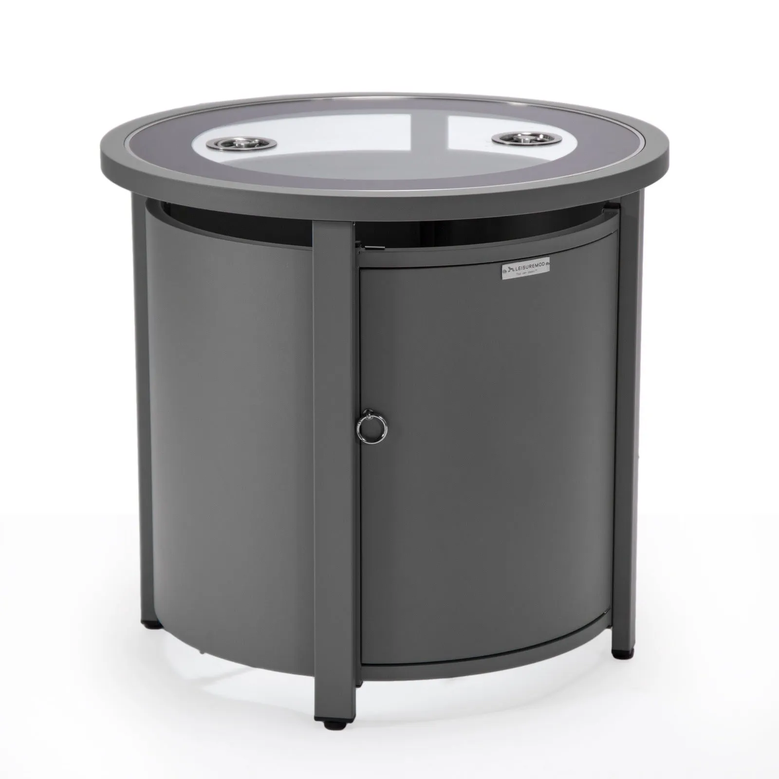 Walbrooke Outdoor Patio Round Fire Pit and Tank Holder