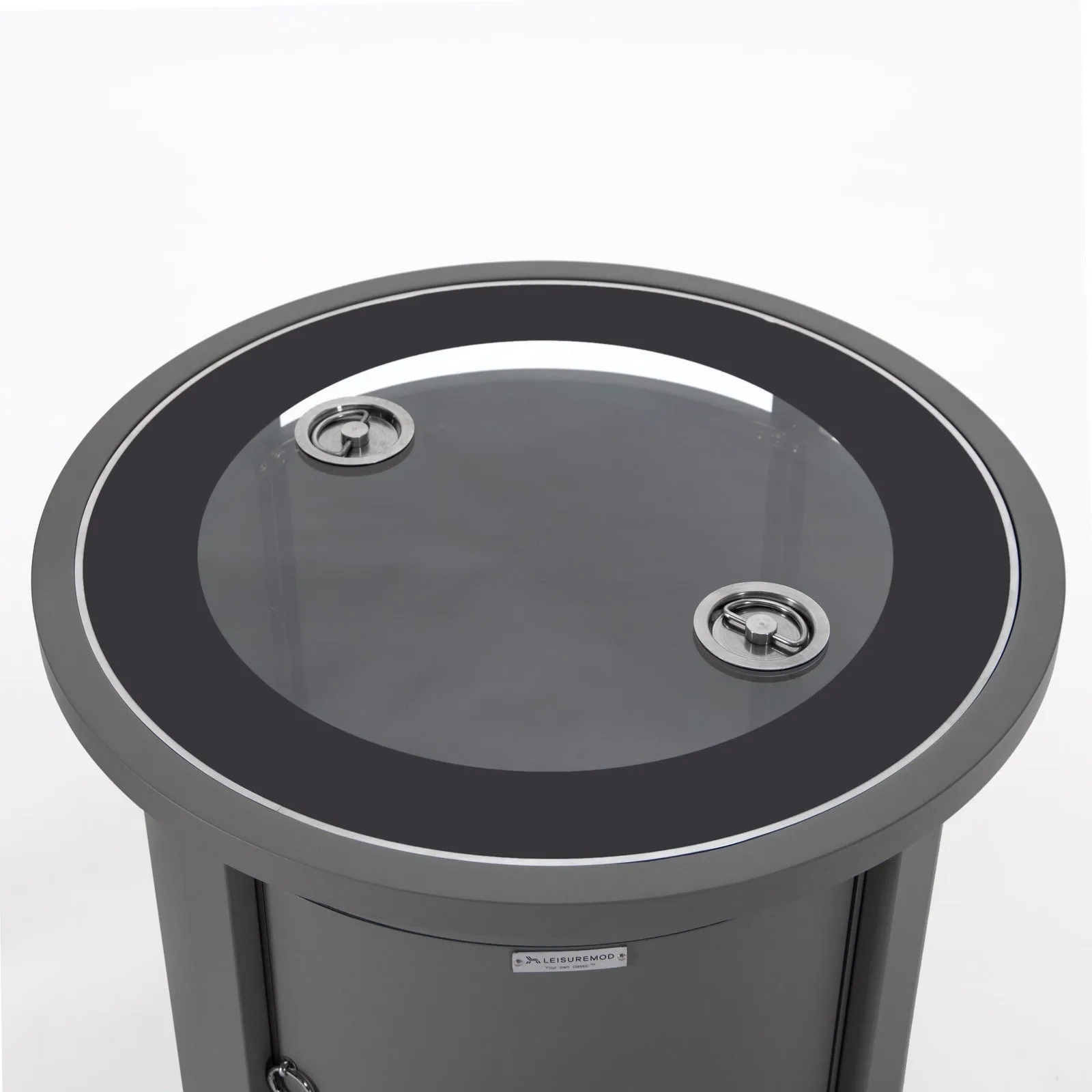 Walbrooke Outdoor Patio Round Fire Pit and Tank Holder