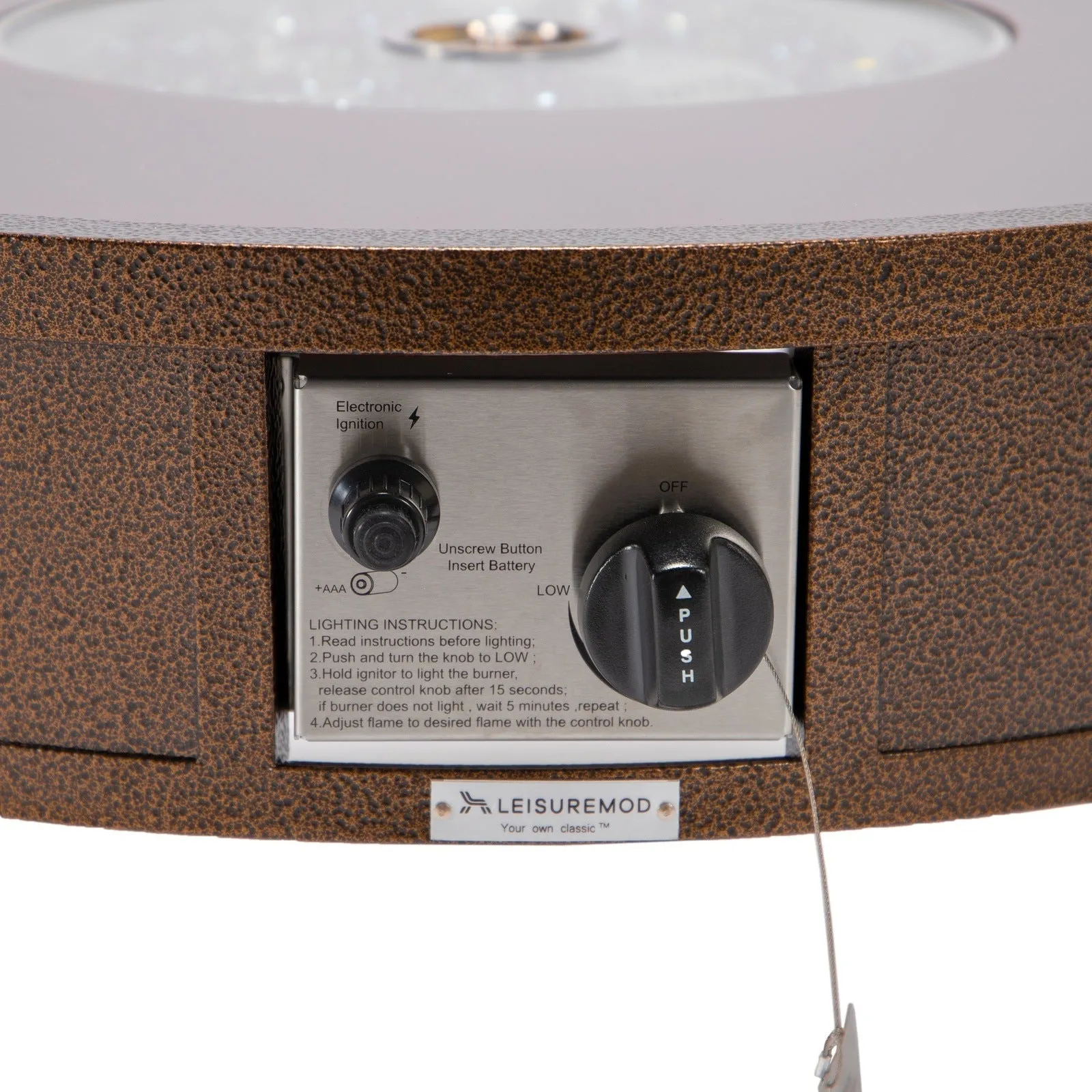 Walbrooke Outdoor Patio Round Fire Pit and Tank Holder