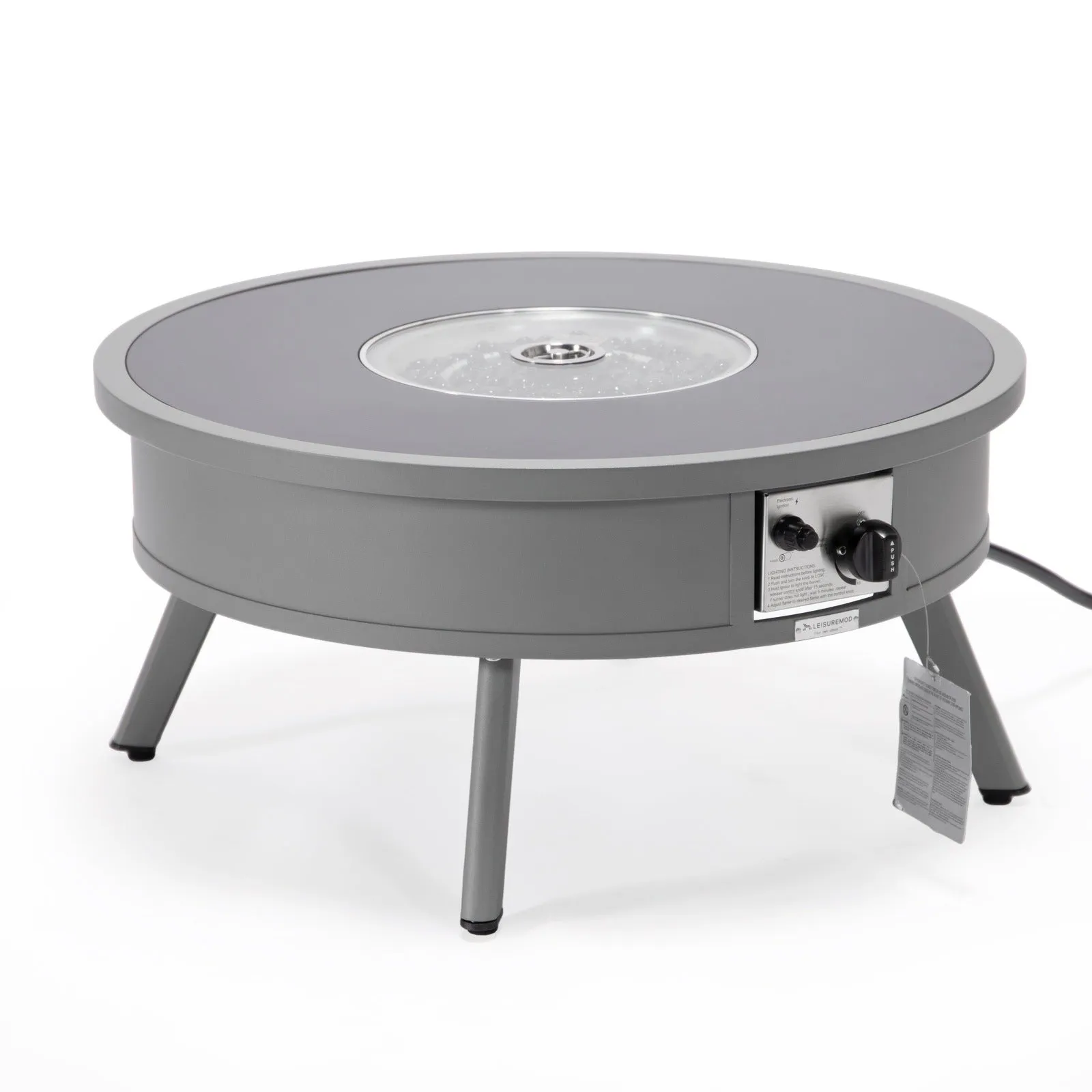 Walbrooke Outdoor Patio Round Fire Pit and Tank Holder