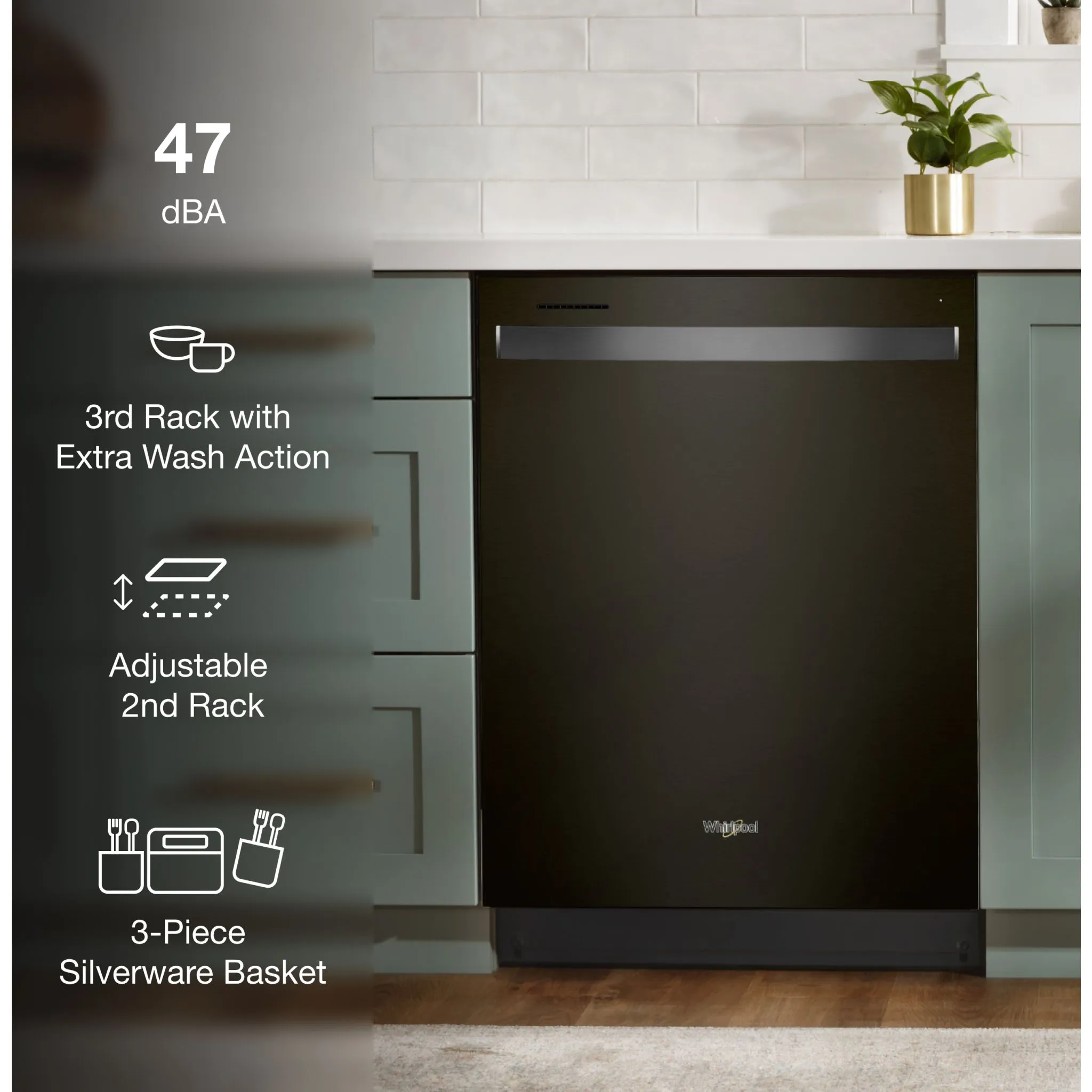 Whirlpool Dishwasher (WDT970SAKV) - Print Resist Blk Stnlss