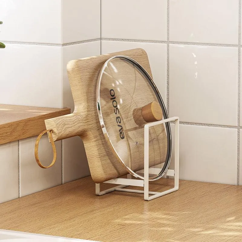 White Steel Plate Stand Rack | Storage Organizer For Kitchen & Home