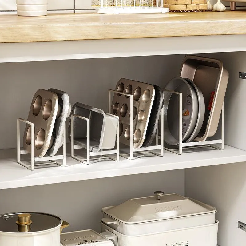 White Steel Plate Stand Rack | Storage Organizer For Kitchen & Home