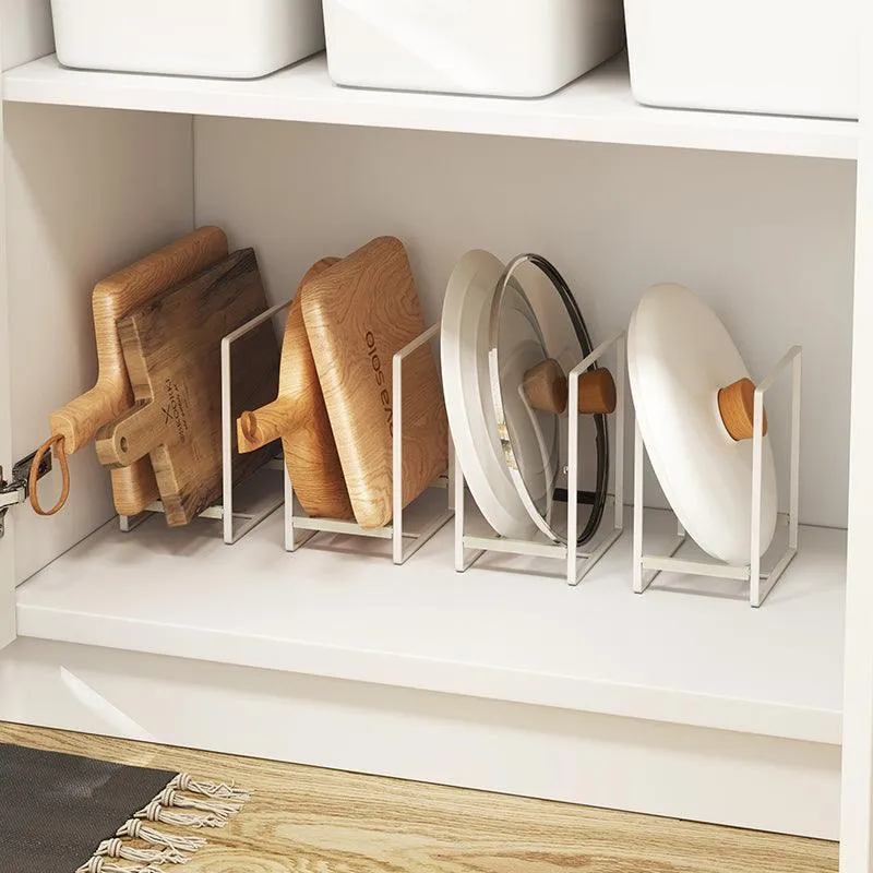 White Steel Plate Stand Rack | Storage Organizer For Kitchen & Home