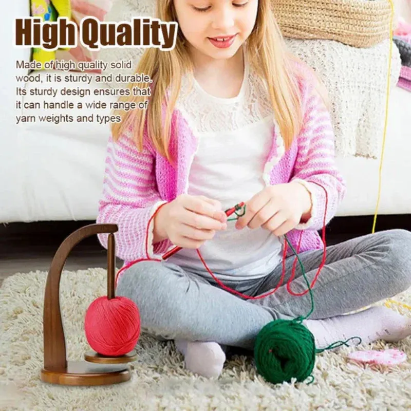 Wooden Yarn Spool Rack for Knitting Lovers
